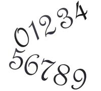 SEWACC Lot de 10 Numéros Adhésifs pour Boîte aux Lettres et Porte, Chiffres en Acrylique Noir, Design Moderne et Facile à Lire, pour Rue et Murs en Bois