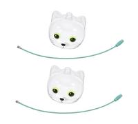 SEWACC Lot de 2 Porte-clés Commémoratifs en Abs Forme Tête de Chat Capsule de Rangement pour Poils d'animaux avec Pinces, Souvenir Charmant pour Propriétaires de Chats