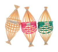 SEWACC Lot de 3 Bateaux en Bambou Décoratifs Traditionnels Style Dragon, Plateau à Sushi et Assiettes D'apéritif pour Décoration de Table et Accessoires DIY Maison