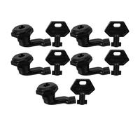 SEWACC Lot de 5 verrous de verrouillage d'armoire pour boîte de circuit 6 x 3 cm, verrou à came noir installation facile pour armoires commerciales