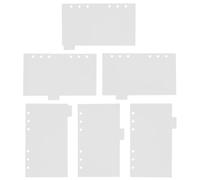 SEWACC Lot de 6 Classeurs à Feuilles Mobiles en Acrylique Transparent 6 Anneaux, Couverture Moderne Facile à Nettoyer pour Collection de Papeterie et DIY