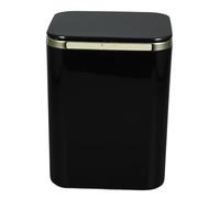 SEWACC Mini Poubelle de Bureau Carrée 2l Noire en Abs à Couvercle