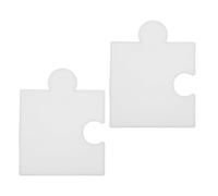 SEWACC Moules en Silicone pour Résine Époxy 2pcs Forme Puzzle Bord Lisse et Démoulage Facile pour Bureau et Réunions Familiales