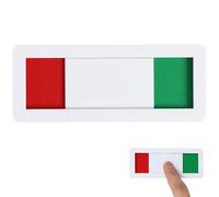 SEWACC Panneau Ouvert Fermé Indicateur de Porte Coulissante en Acrylique Panneau de Confidentialité et Curseur pour Rouge et Vert Bureau pour Salle de Réunion