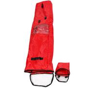SEWACC Paquet de Rangement de Noël en Toile Oxford, Léger, Renforcé | Organisateur pour Papier Présent, Protège de L’humidité, Poignée Amovible, Rouge, Facile à Déplacer