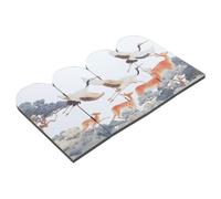 SEWACC Paravent Motif Vintage Chinois Élégant en PVC Mousse et Acrylique Pliable à 4 Panneaux Écran Miroir de Table pour Décoration Intérieure et Fêtes