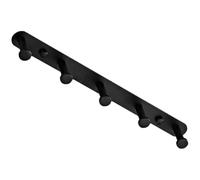 SEWACC Patère Murale Noire en Aluminium Robuste, Crochet Simple pour Manteau et Chapeau, Design Classique, pour Entrée ou Salle de Bain, Ne Raye Pas Vêtements