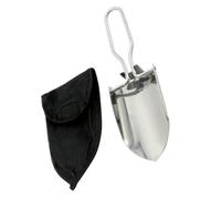 SEWACC Pelle Pliante de Jardin en Acier Inoxydable, Pelle Portative Multifonction Argenté, avec Paquet de Rangement, pour Jardinage et Usage Extérieur