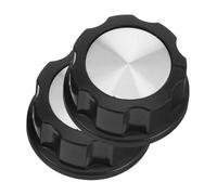 SEWACC Perilla Bouton de Commande du Four, Minuterie D’autocuiseur, Lot de 2, Abs Noir, Design Facile à Utiliser Cuisine Familiale