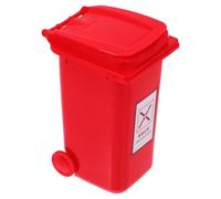 SEWACC Petite Poubelle de Table Rouge en Pp, Mini Format pour Bureau | Usage Bureau ou Dortoir, Style Simple et Moderne, Conception Compacte et Solide, Longue Durée