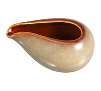 SEWACC Pichet À Sauce En Céramique De 100 Ml Mini-Crémier Saucière Pichet De Service Pour Vinaigrette Pour Vinaigrette Lait Sauces Marron Clair