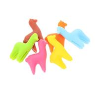 SEWACC Pince à Étiquette Antidérapante en Silicone 6 Pièces pour Verre à Vin Design Créatif d'Animaux, Facile à Utiliser et Nettoyer, pour Party et Housewarming