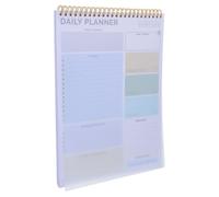 SEWACC Planificateur D'horaires des Employés Pourpre en Papier Reliure Double Spirale, Carnet de Listes de Choses Détacher, Agenda Journalier Non Daté Facile à Transporter