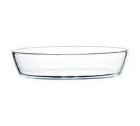 SEWACC Plat de Cuisson Ovale en Verre Trempé 1600ml Blanc, Résistant Chaleur et Compatible Micro-Ondes, pour Four et Préparation de Fruits