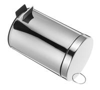 SEWACC Poubelle à Pédale en Acier Inoxydable 5l Conteneur Ronde Silencieuse pour Salle de Bain et Toilettes Argenté 27.50x25.80x20.50cm