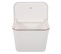 SEWACC Poubelle Murale à Accrocher avec Couvercle, Plastique Blanc 7l | Cuisine et Hôtel, Design Minimaliste Discret, Limite les Odeurs, Entretien Réduit, Format Compact