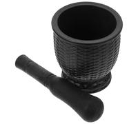 SEWACC Presse-ail en plastique noir avec design ergonomique pour moudre épices et arachides, ustensile pratique pour cuisine