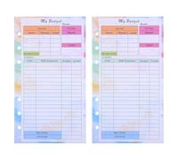 SEWACC Recharges de Papier A6 pour Planificateur de Budget, 28 Feuilles Perforées 6 Trous, Surface D'écriture Lisse, Style Élégant, pour Travail et Étude