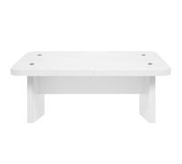 SEWACC Repose-Pied Tabouret Pratique en Bois Naturel Blanc Ergonomique sous Table Favorisant Une Posture Assise Droite et Confortable pour Maison et Bureau