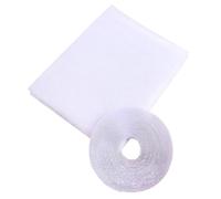 SEWACC Rideau Moustiquaire Blanc Auto-adhésif 4pcs en Polyester, Écran pour Fenêtre et Porte, pour Diy, avec Ruban Adhésif Inclus