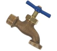 SEWACC Robinet Extérieur Mural Vintage en Laiton Raccord 1/2 * 3/4, Facile à Utiliser, pour Jardin et Piscine, Style Rétro Élégant
