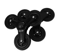SEWACC Roues de Chariot de Courses Noir 2 Pcs en Fer et Plastique Direction Souple et Navigation Aisée pour Escalier en Supermarché