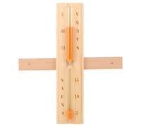SEWACC Sablier Mural de Sauna en Bois et Verre, Minuterie Rotative 15 | Hammam et Cabine Vapeur, Fonctionnement Mécanique sans Électricité, Installation Murale, avec Sable