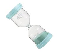 SEWACC Sablier pour Sauna 45 en Verre et Plastique Couleur Vert Clair, Minuterie Vintage Facile à Utiliser pour Bain Cuisine, Design Classique Intemporel