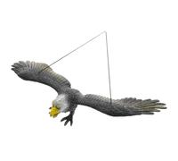 SEWACC Statue d'aigle en PVC Décorative avec Corde Suspendue, Sculpture Unique et Sophistiquée pour Étagères et Études, Ornement Artistique D'oiseau Aigle