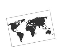 SEWACC Sticker Mural Carte du Monde Noir en Pvc Minimaliste, Autocollants Décoratifs Amovibles Faciles à Repositionner pour Décoration Murale Salon et Chambre