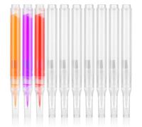 SEWACC Stylos Marqueurs Vides Rechargeables pour Mécanisme à Valve en Plastique Lot de 10 Embout Souple pour Tableau Noir et Verre, Usage Scolaire ou Domestique