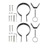 SEWACC Support à Jambon Espagnol Pièces de Fixation en Fer Noir, Accessoires la Cuisine Réutilisables pour Usage Domestique, 2 Sets