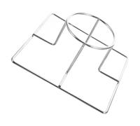 SEWACC Support à Rôtir Le Poulet en Acier Inoxydable Argenté, Plateau Carré | Barbecue Extérieur et Camping, Cadre Stable, Usage Simple, Nettoyage Facile