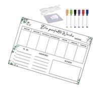 SEWACC Tableau Blanc Organisation Design Suspendu et Facile à Nettoyer Acrylique Effaçable pour Planning Hebdomadaire pour Réfrigérateur ou Bureau