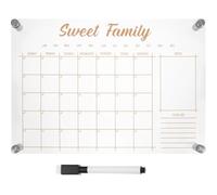 SEWACC Tableau Mémo du Planning Hebdomadaire en Acrylique Effaçable Multifonctionnel Design Élégant Maison Pendant la Pause