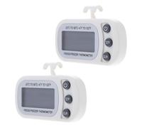 SEWACC Thermomètre de réfrigérateur et congélateur, 2 pièces, dos magnétique, écran électronique, blanc, pour réfrigérateur et congélateur