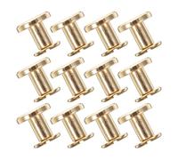 SEWOART 12 Vis Métalliques à Rivet en Alliage de Zinc Doré, Fixation Fiable et Solide, 12pcs pour Décoration Cuir et Reliure D'albums Photo