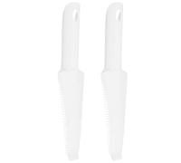SEWOART 2 Pièces Brosse de Remplacement pour Balai Serpillère en Plastique Blanc Raclette Multifonction Portable et Design Mains pour Nettoyage Plupart des Surfaces