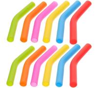 SEWOART 24 Embouts de Paille en Silicone pour Pailles en Métal Diamètre Intérieur 8mm Protection des Dents et Lèvres Réutilisables Pack de 24 Pièces pour Cocktails