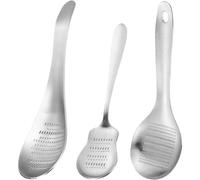 SEWOART 3 Pièces Râpe à Aliments de Cuillère en Acier Inoxydable, Outil Pratique pour Ail et Gingembre, pour Assaisonnement Maison et Cuisson