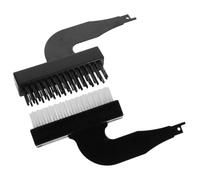 SEWOART 4 Pièces Brosse en Nylon et Métal pour Scie Alternative, Noire | Accessoire, Tête Grattoir Incluse, pour Acier et Métaux, Prise Antidérapante, Format Portable