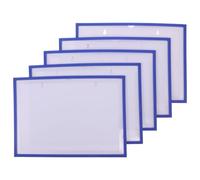 SEWOART 5 Pièces Pochette Transparente Magnétique A4 Réutilisable en Plastique Bleu pour Protection de Documents au Bureau et Supports Tickets de Caisse