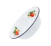 SEWOART Bol en Émail Vintage Blanc pour Ramen et Soupe, Bol Mélangeur Robuste et Décoratif, pour Usage Domestique Design Rétro Simple et Pleine D'authenticité