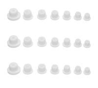 SEWOART Bouchons réutilisables en silicone blanc 21 pièces, forme ronde, compatibles avec salière et poivrière, conçus pour usage en cuisine et organisation quotidienne des contenants
