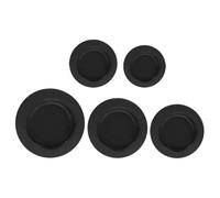SEWOART Coffret Piggy Bank de 5 Bouchons de Fond en Caoutchouc Noir Rond, Butée de Tirelire Facile à Installer Nettoyer pour Boîte à Épargne