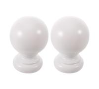 SEWOART Embouts de tringles à Rideaux en Bois Uniquement, Lot de 2, 35 mm, Embouts de Rechange à Visser, Forme Boule, pour Chambre