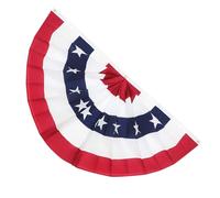 SEWOART Fanion Plissé Drapeau Américain en Tissu Polyester pour Décorations Patriotiques D'extérieur, pour Célébrations du Jour de L'indépendance