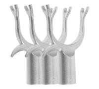 SEWOART Fourche à vêtement en Alliage d'aluminium argenté Lot de 3 pièces tête de Fourche diamètre intérieur 1,9 cm pour Portant pour vêtements Usage extérieur et Remplacement Tringle