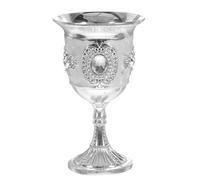 SEWOART Gobelet à Whisky en Alliage de Zinc Argenté Bords Lisses et Ronds, Capacité 20ml, Style Vintage Élégant, pour Banquet ou Usage Domestique