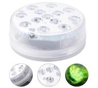 SEWOART Lampe LED Submersible Télécommandée, 13 Lumières, Plastique Blanc | Étanchéité Ip68, Intensité Réglable, Veilleuse Nocturne, Piscine et Centres